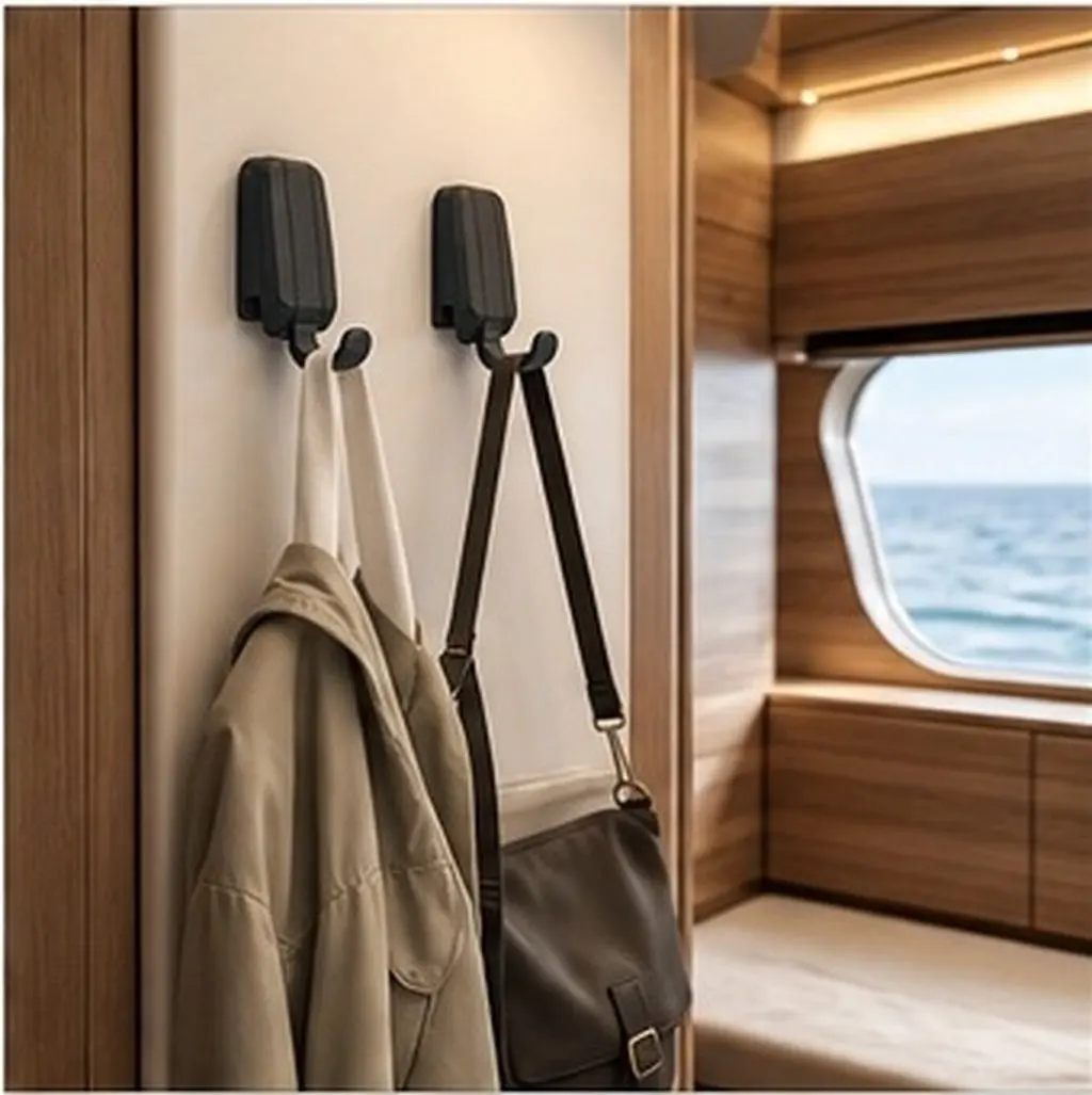Heavy-Duty Foldable Boat Clothes Hook for Yacht RV – Portable Marine Storage Hanger