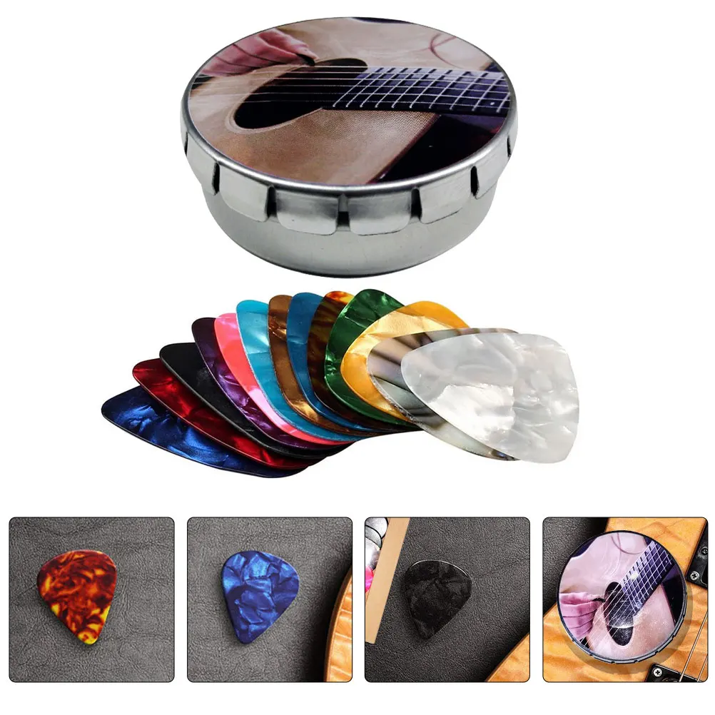 

1 set 1 Set Compact Guitar Pick Portable Professional Plectrums Smooth Finger Protection Picks For Folk Guitar Ukulele String