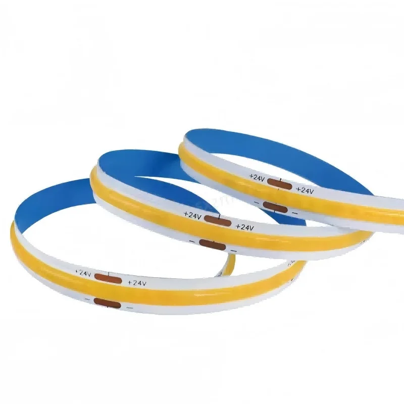 

DC12V 24V COB LED Strip Light 480 LEDs/m 5M 8mm PCB RA90 High Density Flexible Tape Light Strip Warm Natural White Home Decor