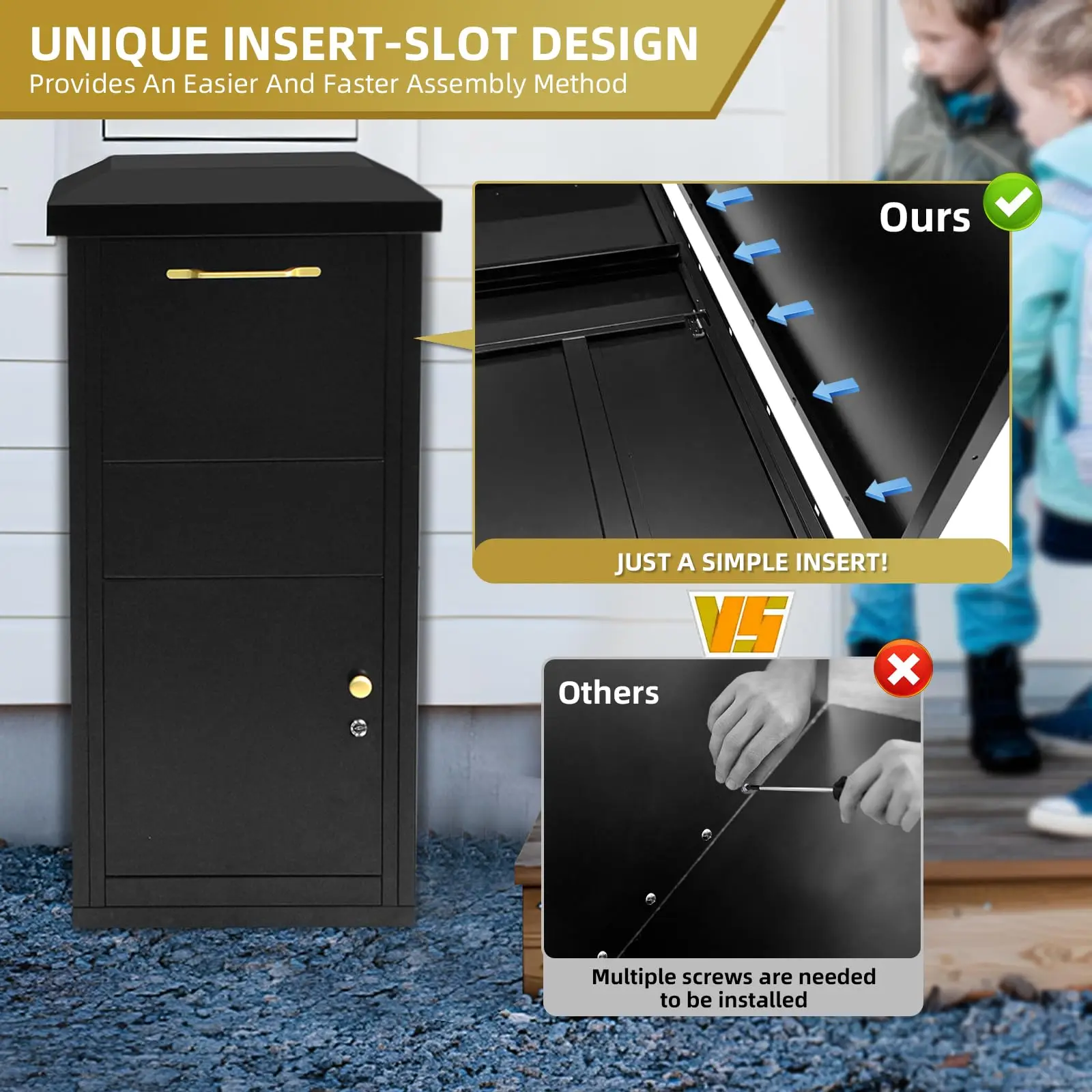 Large Package Delivery Box for Outside, 17.6