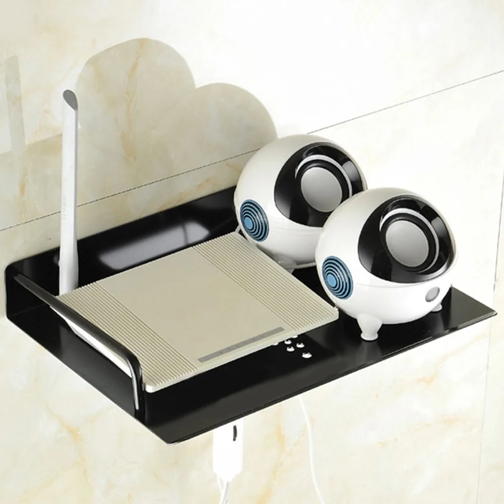 Multipurpose Projector Holder Metal Wall Mount Router Rack Practical Router Shelf Projector Shelf for Living Room Bedroom