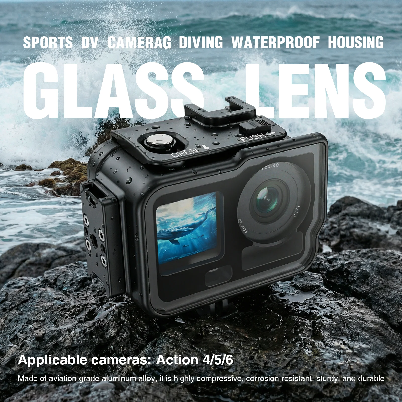 Seafrogs Diving Housing for DJI Osmo Action 5 Pro 4 6 Plastic model waterproof 40 m/Aluminum alloy model waterproof 60 meters