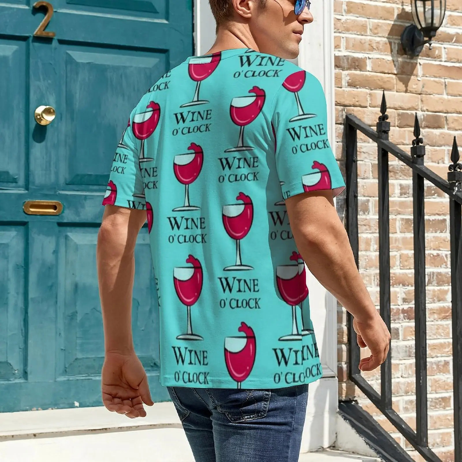 Red Wine T-Shirt Funny Wine Print Trendy T-Shirts Couple Awesome Tshirt Summer Short Sleeve Graphic Tees Plus Size 4XL 5XL