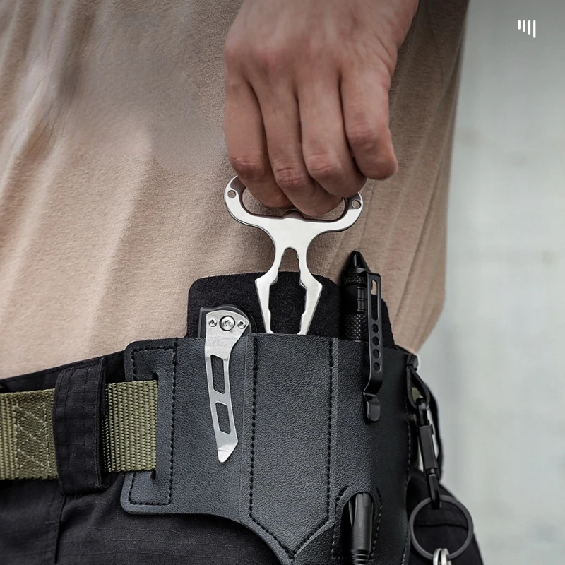 Skórzana osłona dla Leatherman Multitool osłona EDC Organizer kieszeniowy z breloczkiem do paska i latarki terenowe narzędzie kempingowe