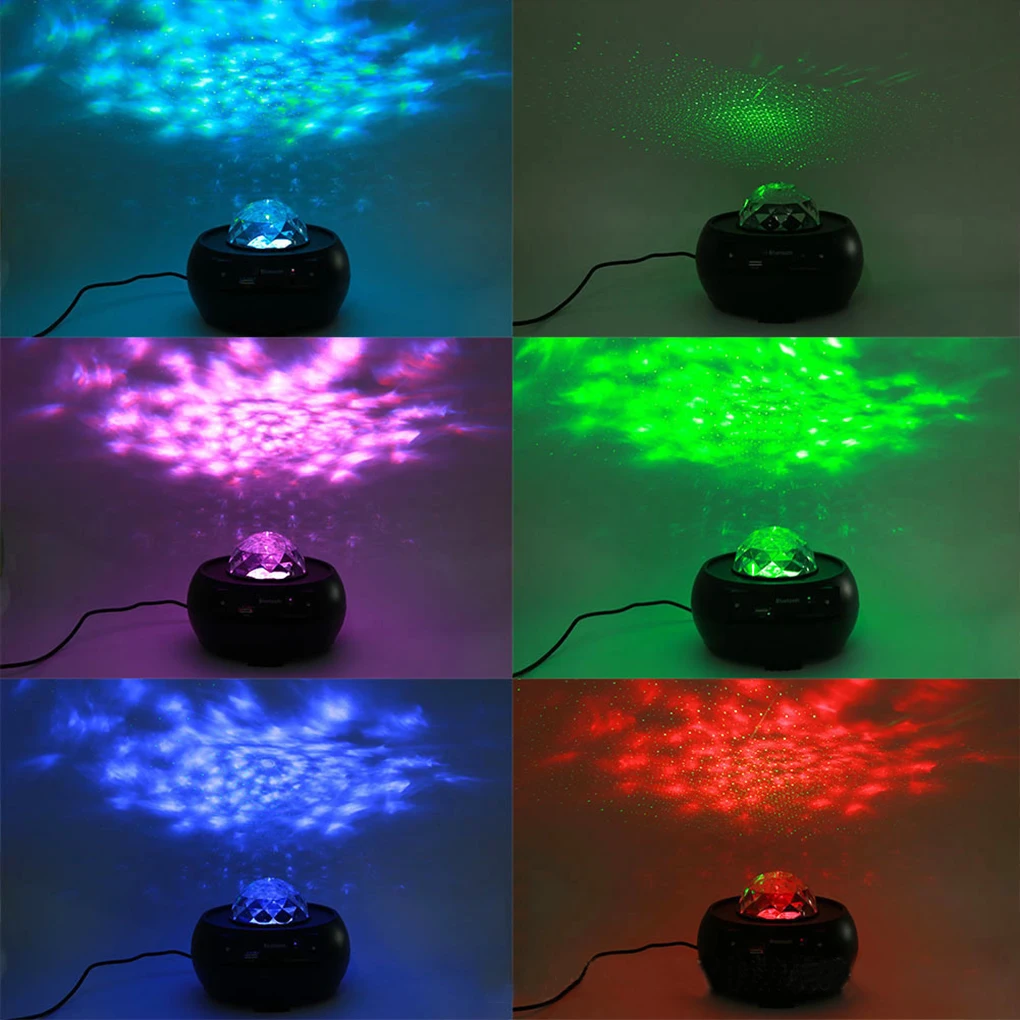 Kleurrijke Sterrenhemel Galaxy Projector Nachtlampje Kind Bluetooth Usb Muziekspeler Ster Nachtlampje Romantische Projectielamp Geschenken