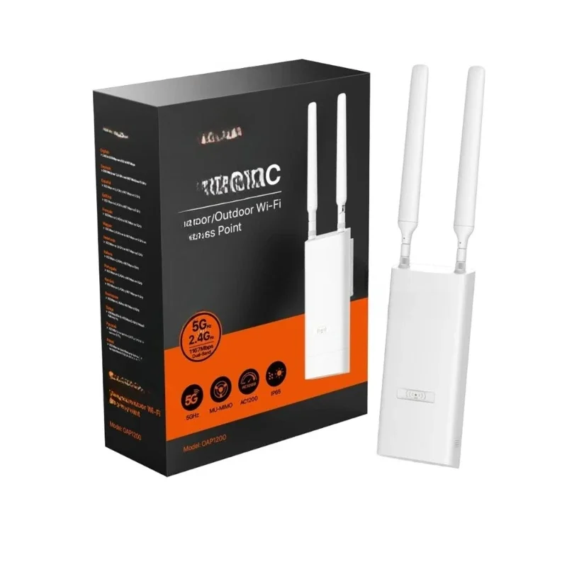 

Dual band outdoor wireless access point waterproof for backyard garage power