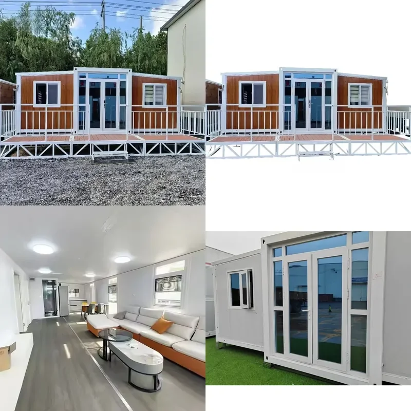 for 40FT Expandable Container Cabin Hydraulic Foldable 3-in-1 Modular Home Office Airbnb Insulated Quick 30-Minute