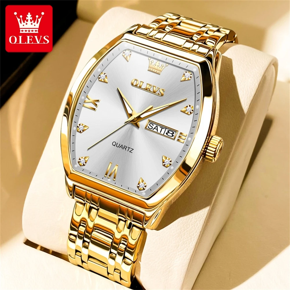 Men's OLEVS Luxury Quartz Watch, Luminous Gift Box