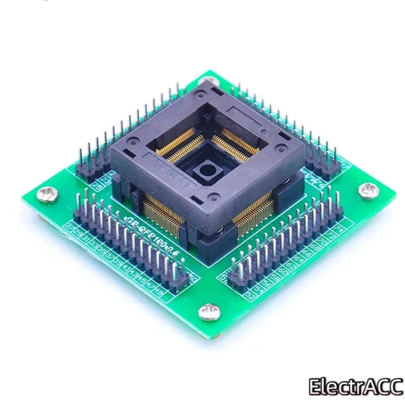 GP-QFP100-0.5 IC Programming Test Socket, 0.5mm Pitch for LQFP100 TQFP100 PQFP100 QFP100 Chip