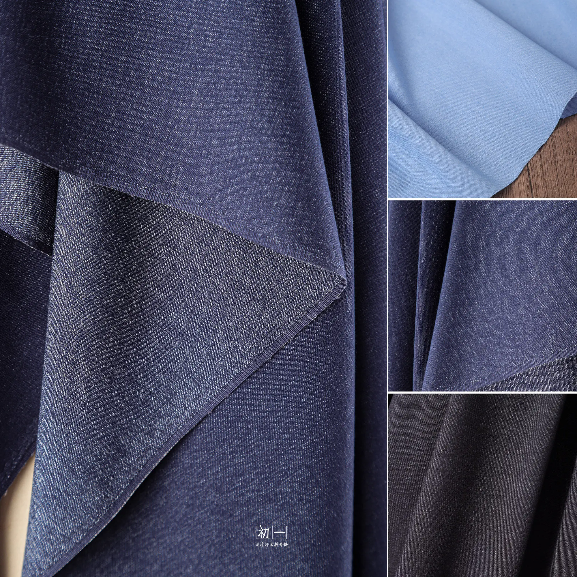 Non-Elastic Washed Denim Fabric Pants Jacket Shirt Apron Clothes Summer DIY Handmade Thin Fabric