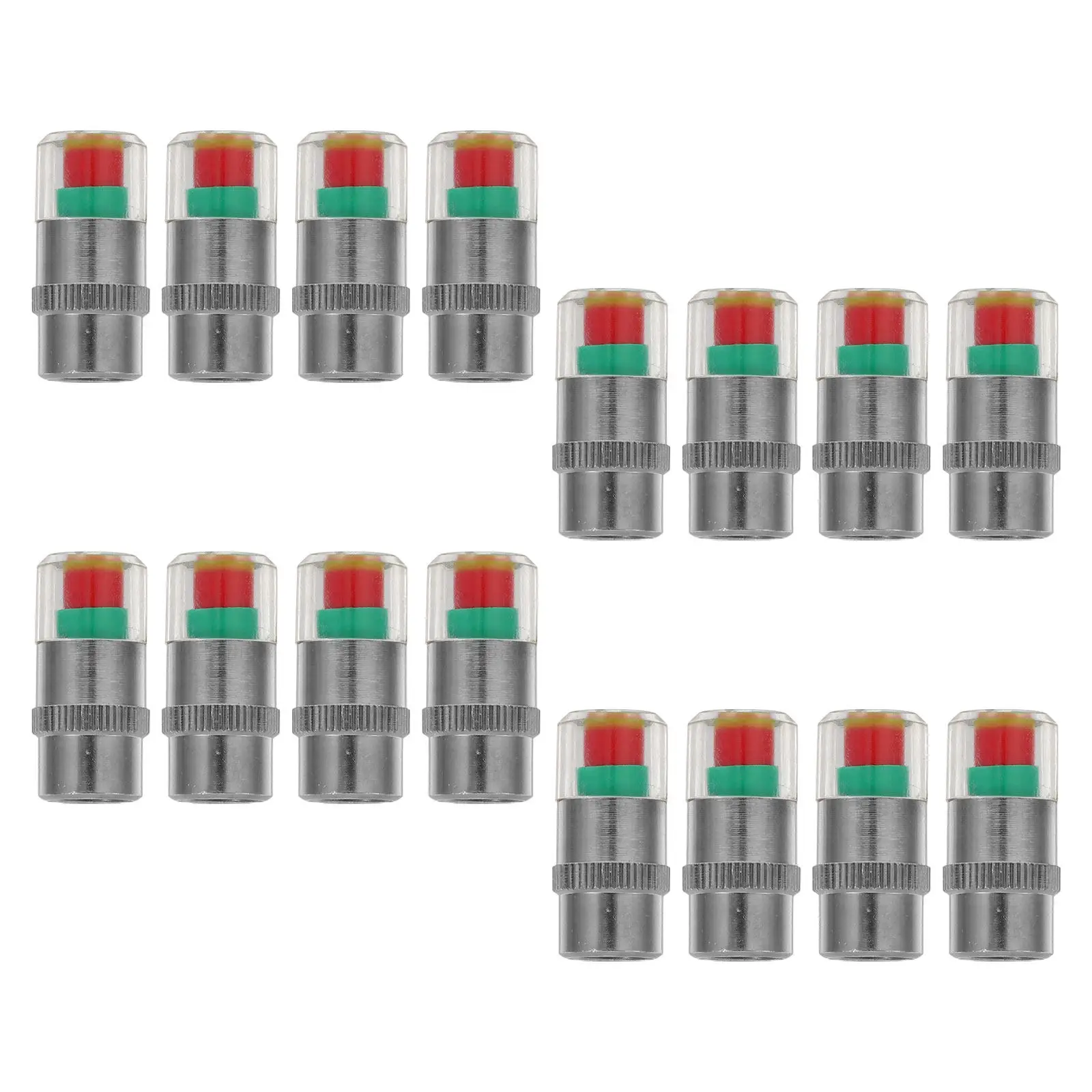 

16Pcs Tire Pressure Indicator Valve Stem Caps Real Time Air Pressure Monitoring for Cars Trucks Trailers Easy Install Automotive