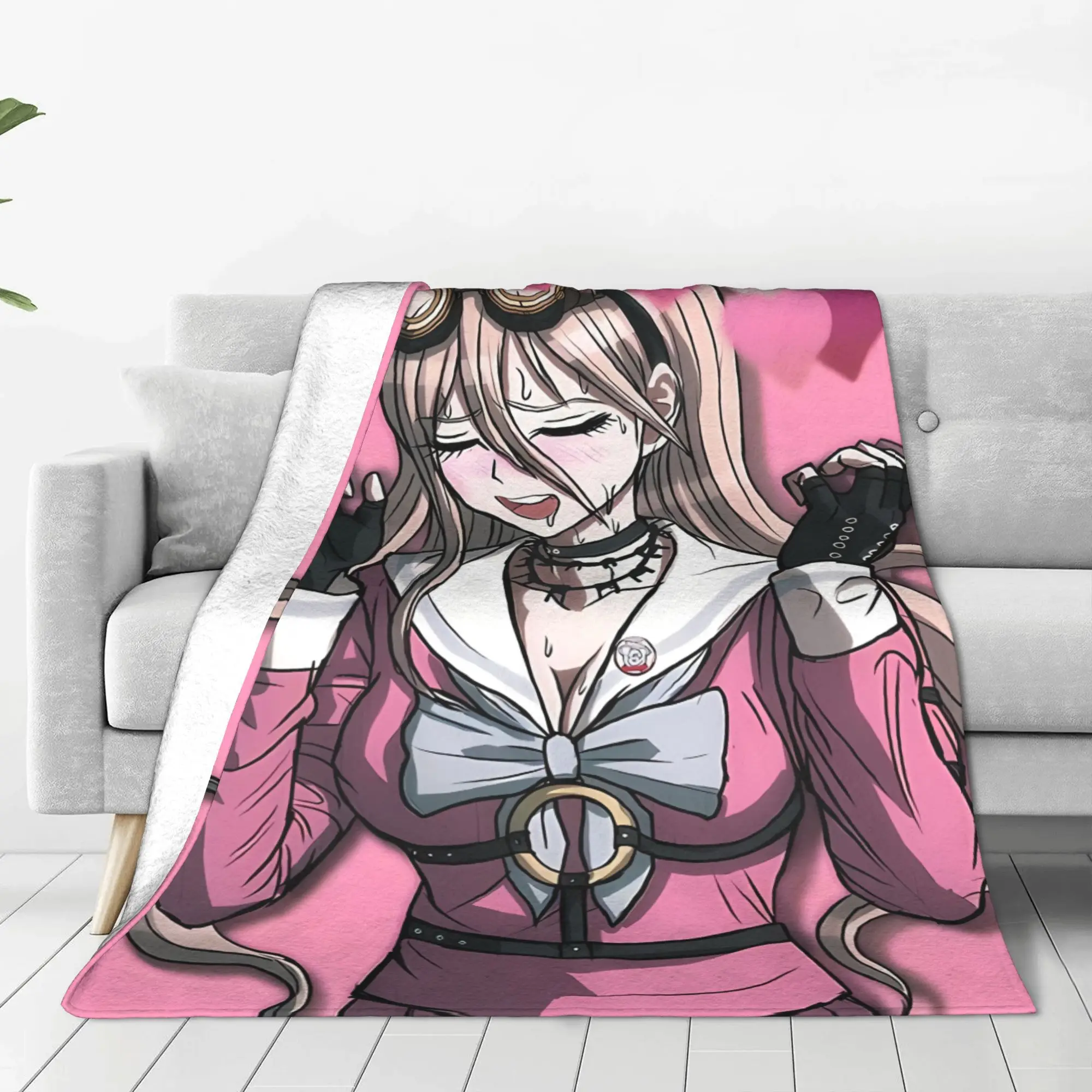 1PC Home Cute Room Decor Miu Iruma Edit Blanket Throw Blanket Danganronpa Novelty Warm Blanket All Season