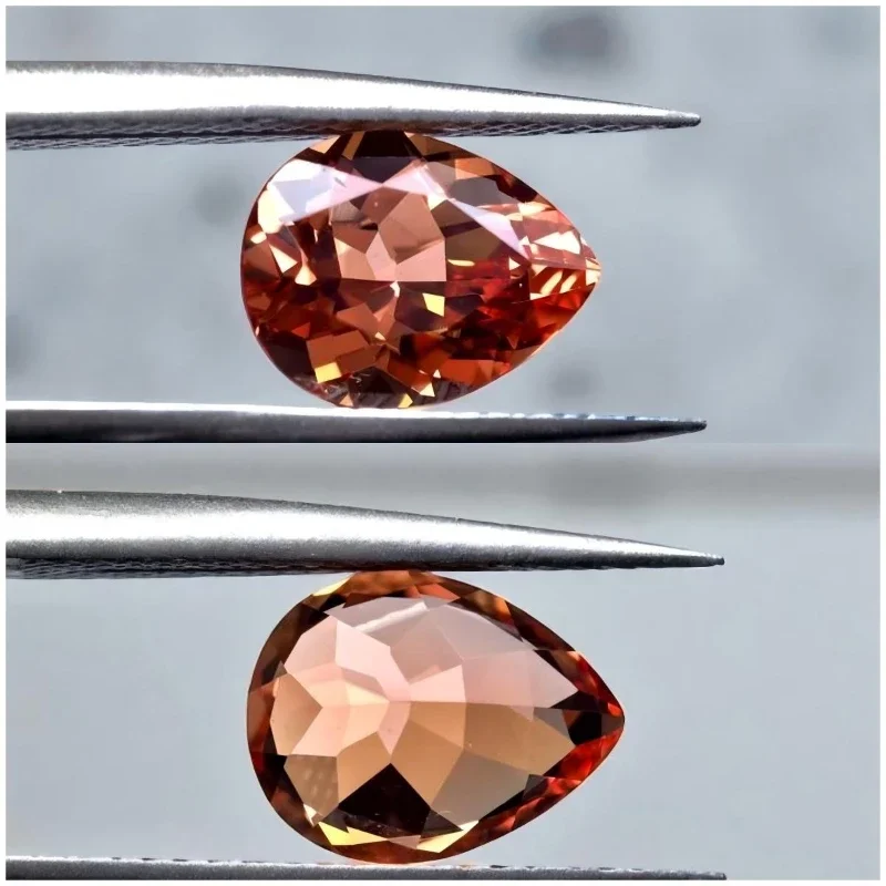 

Сапфир грушевидной формы VVS1 оранжевый цвет, выращенный в лаборатории драгоценный камень для DIY ювелирных изделий, материалы оптом с сертификатом, подвески, драгоценный камень