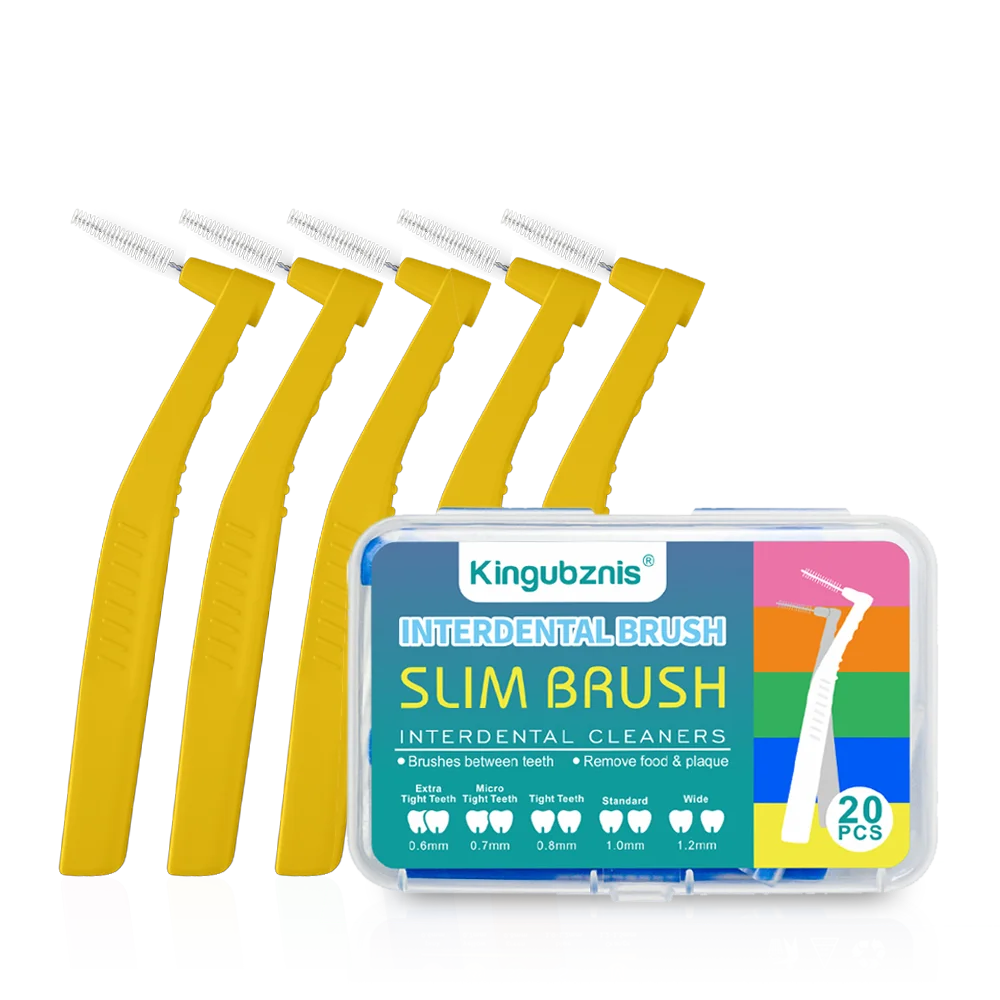 Kingubznis 20pcs Rager Voor Tandheelkundige Orthodontie Schoon Tussen Tanden Schoonmaken Gereedschap Zachte Mini Borstel Met Stofkap