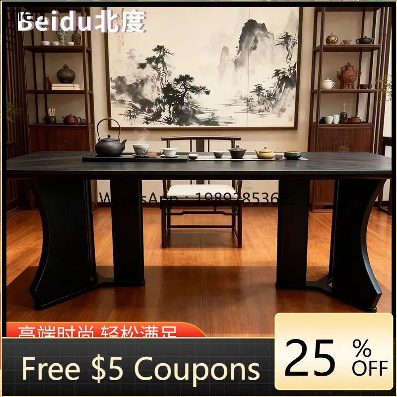 

New Dining Table and Chairs for Home Living Room Modern Simple Rectangular Rock Board Dining Table