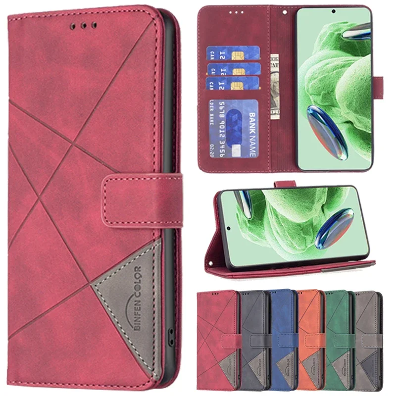 Wallet Cap Prism Magnetic Flip Leather Case For Xiaomi Redmi 13C 12 12C 10C 9A 9C 9T Note 12 12 Pro Plus 11S 10S 9 8T 8 7 Pro