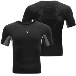 Men Fitness Sportswear Bodybuilding Sport T-shirt Short Sleeve Compression Running Shirt Quick Dry Gym Workout Tights