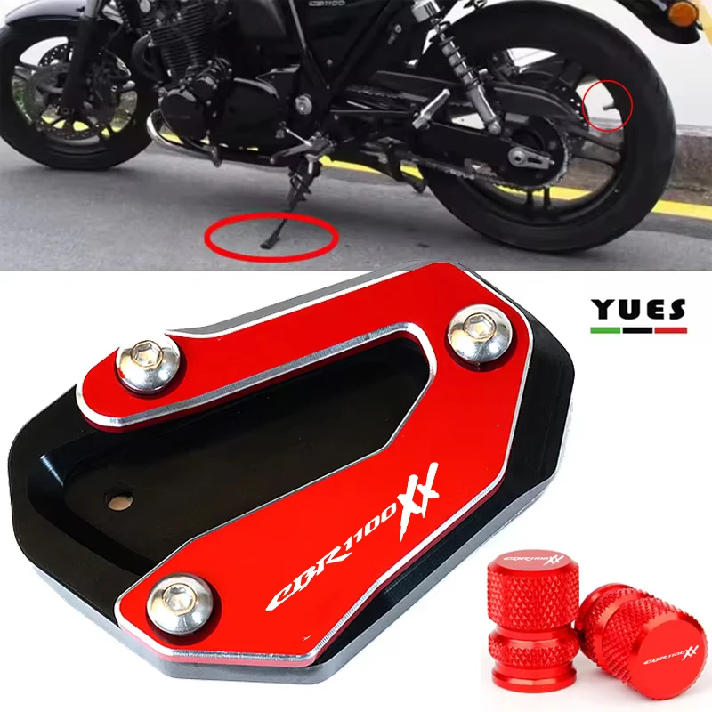 

For HONDA CBR1100XX CBR 1100 XX 1100XX CBR1100 XX 1996-2008 Motorcycle CNC Support Plate Kickstand Foot Side Stand Extension Pad