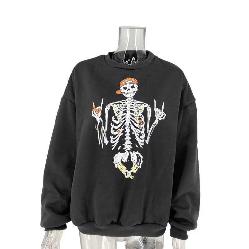 Hoodies Clothes Teen Street Harajuku Hip Hop Sweatshirt 2024 New Autumn Streetwear Loose Leisure Hoodie Women Tops in Stock