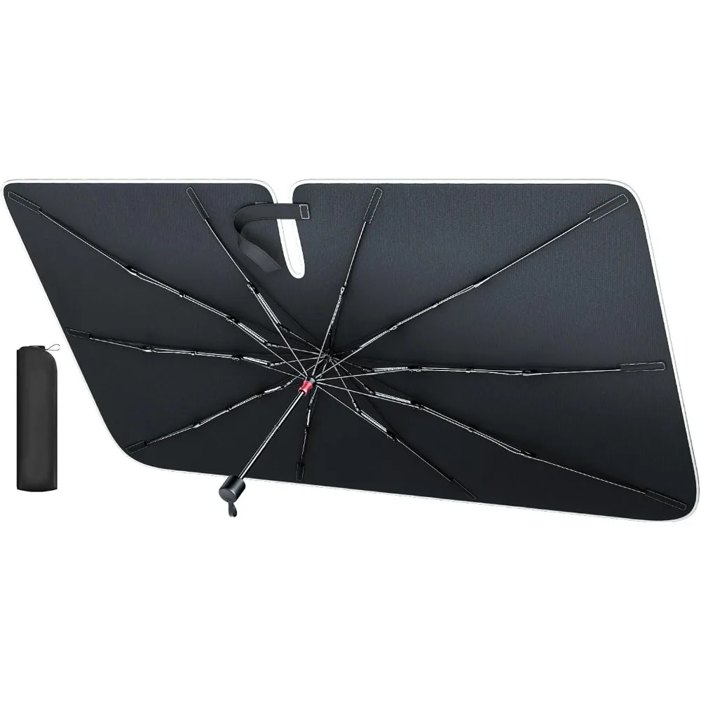 

2025 Car Windshield Sun Shade Umbrella [2025 Upgrade Sun Protection & Keep Cool] Protect Interior, 360° Flex Handle Sun Shield