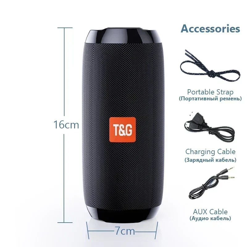 Pop TG117 Portable Bluetooth Speaker Outdoor Wireless Subwoofer With FM TF Card And USB Flash Drive Support For Mobile Pho view 6