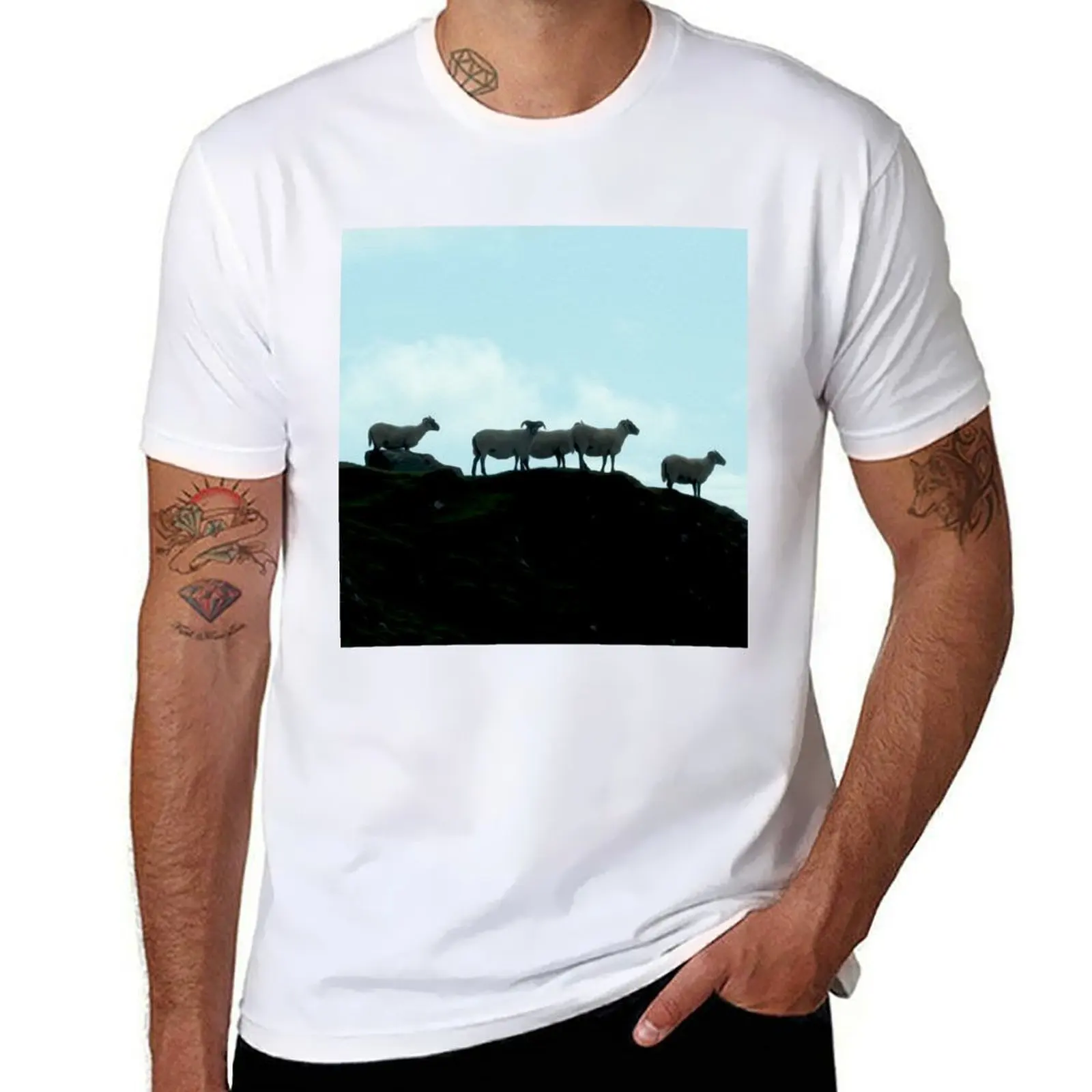 تي شيرت عالي الجودة للرجال تي شيرت الأغنام قمصان مصممة Galway Luxury Hill قطن عالي على تي شيرت ماركة #1