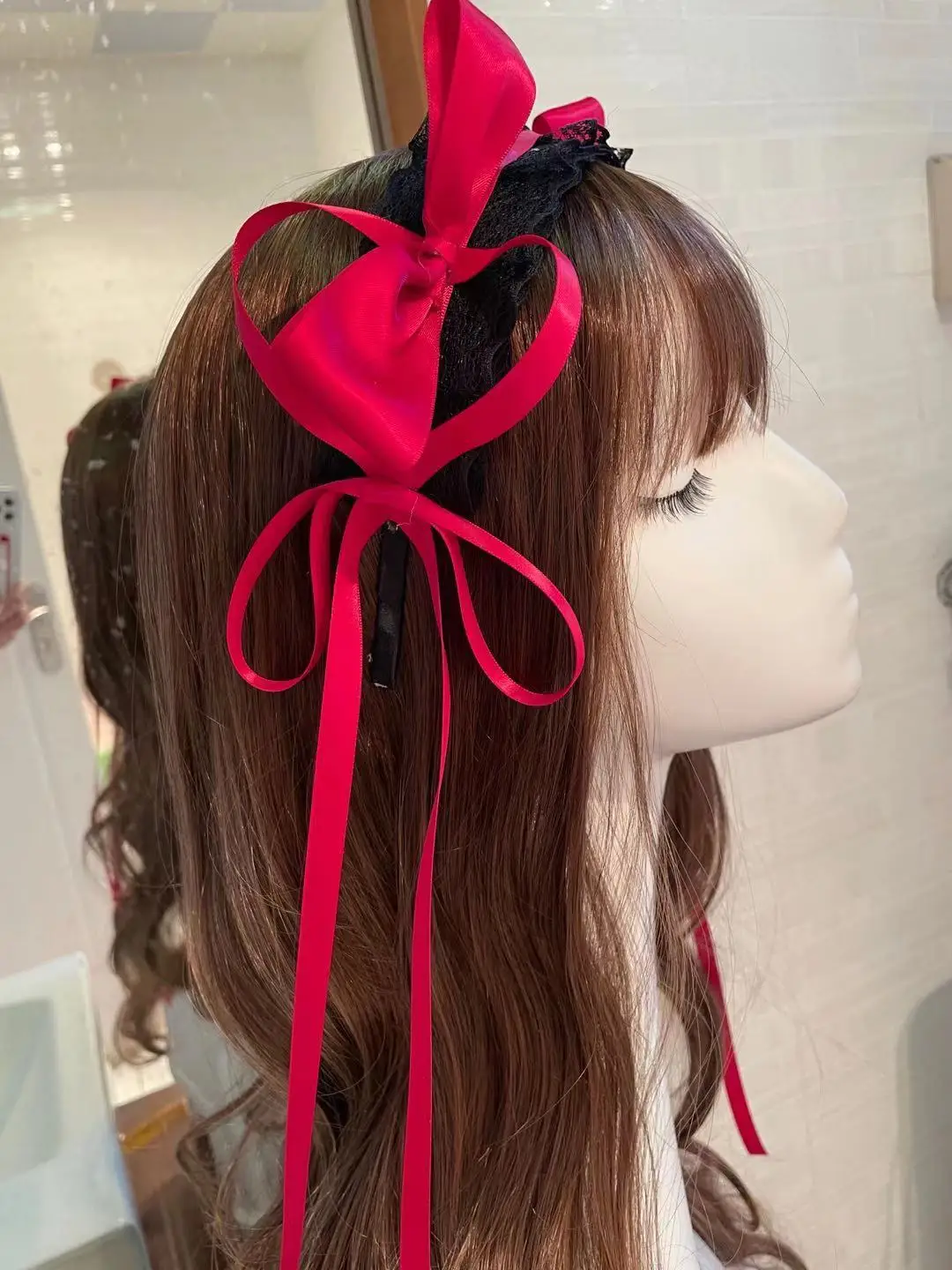 Lolita original acessórios para cabelo doce escuro japonês laço de cabelo faixa de cabelo loli chapéu fada