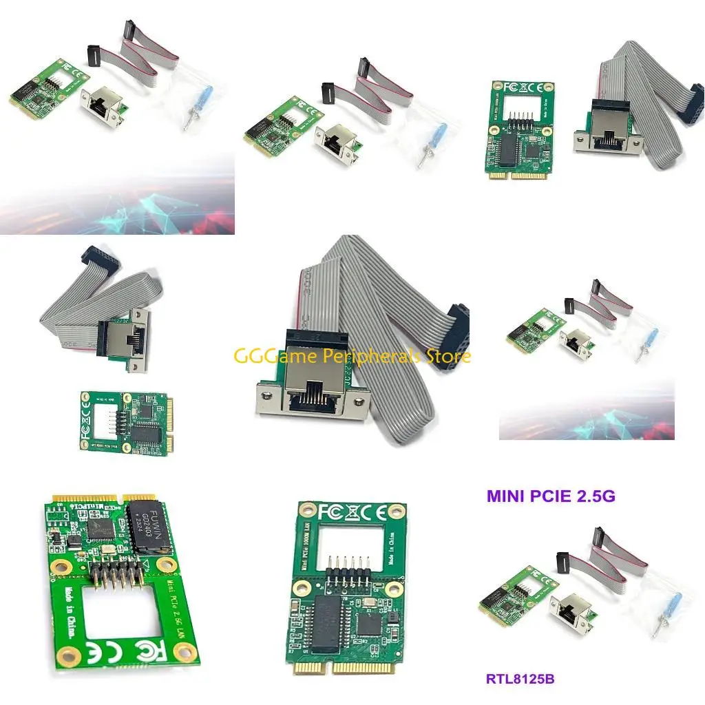 

U55B 2.5G Mini PCIe Networking Adapter RTL8125B LAN Controller 250001/1000/100Mbps Ethernet RJ45 Card Support for PC