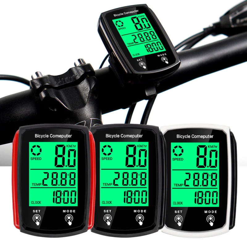Waterproof Bicycle Computer Wired Luminous Backlight Road Bike MTB Waterproof Touch Screen Cycling Speedometer