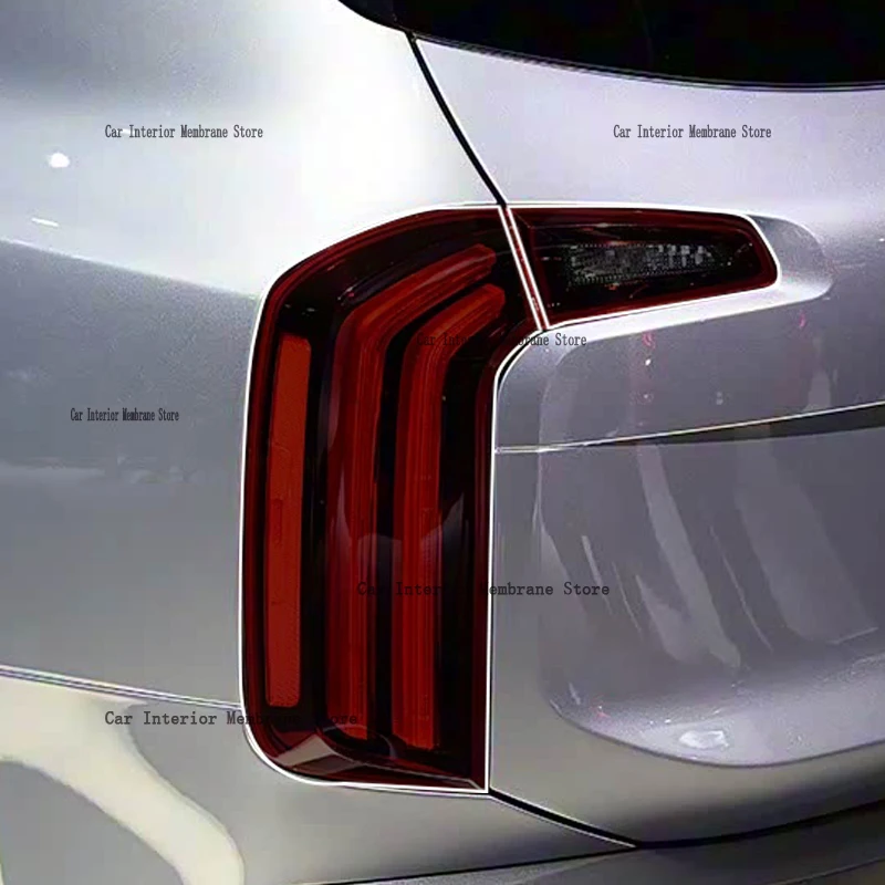 

For KTA Telluride 2019-2025 Rear Headlamp Car Styling Sticker Headlamps TPU Smoked Black taillight Protector