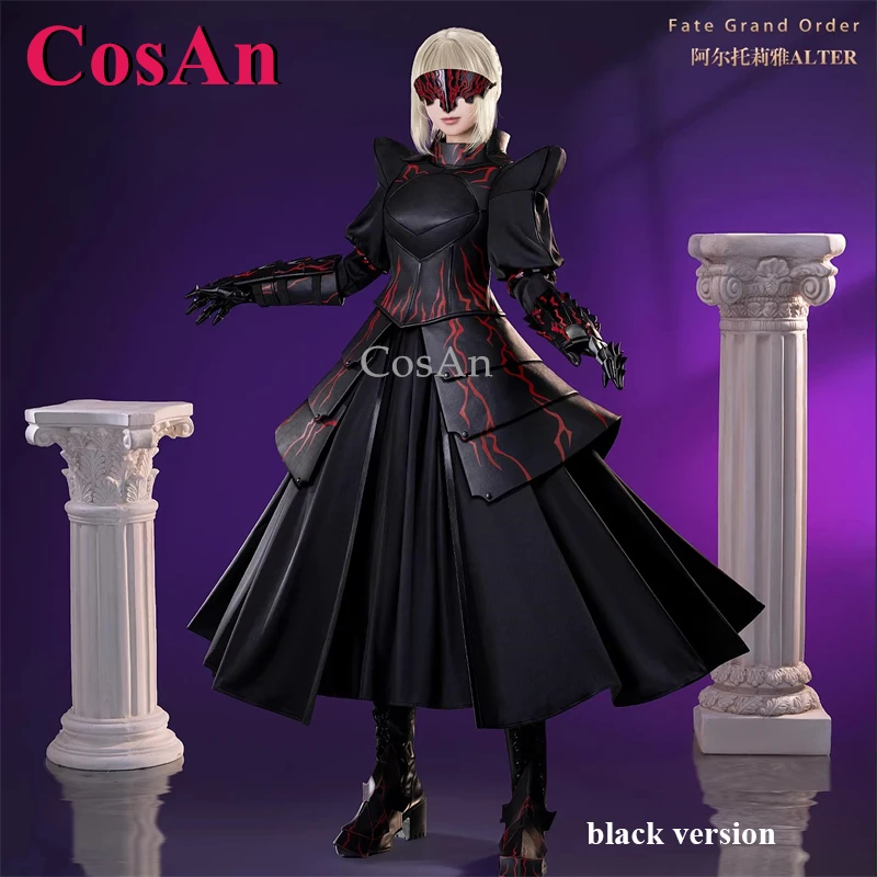 

Костюмы для косплея CosAn Game Fate/Grand Order Altria Pendragon, модное боевое платье Alter, одежда для ролевых игр и вечеринок, размеры S-XL