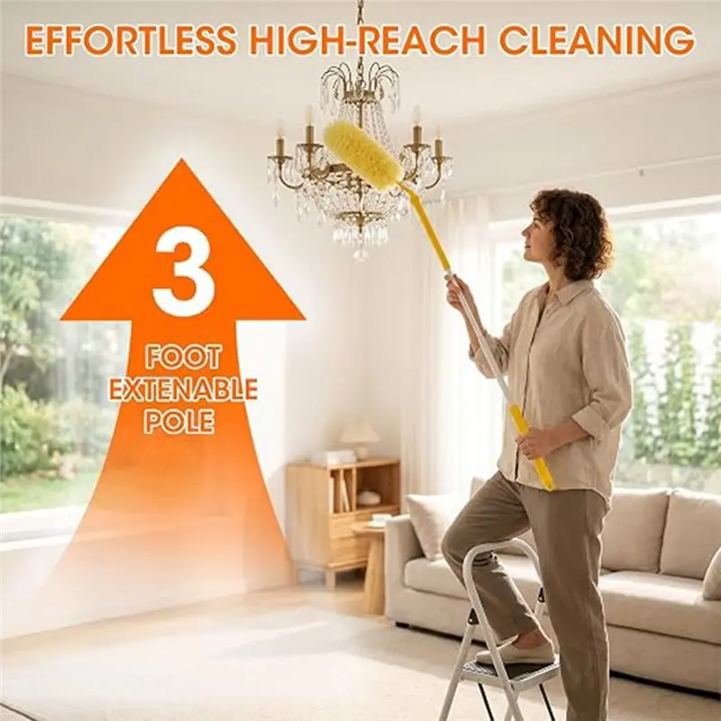 TFORU-Duster Refills 360 Duster Extendable Handle Multisurface 360 Dusters Kit Microfibre Dusters For Cleaning Home