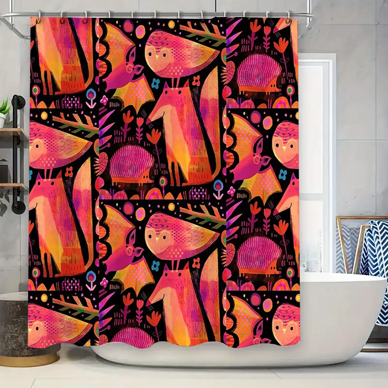 

Занавеска для душа с цветочным принтом «Летучая мышь» на Хэллоуин, жуткий готический домашний декор, набор для ванной комнаты, винтажный темный художественный гобелен, настенный гобелен