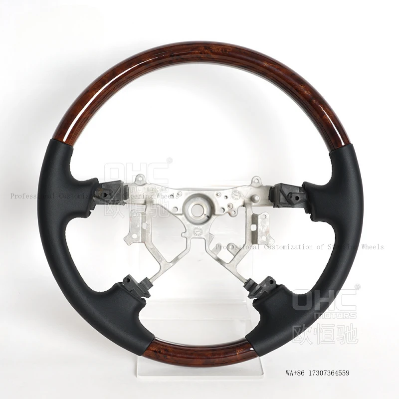 New Suitable for Toyota LC120 Prado SUV steering wheel modification and upgrade to wood grain off-road vehicle steering wheel