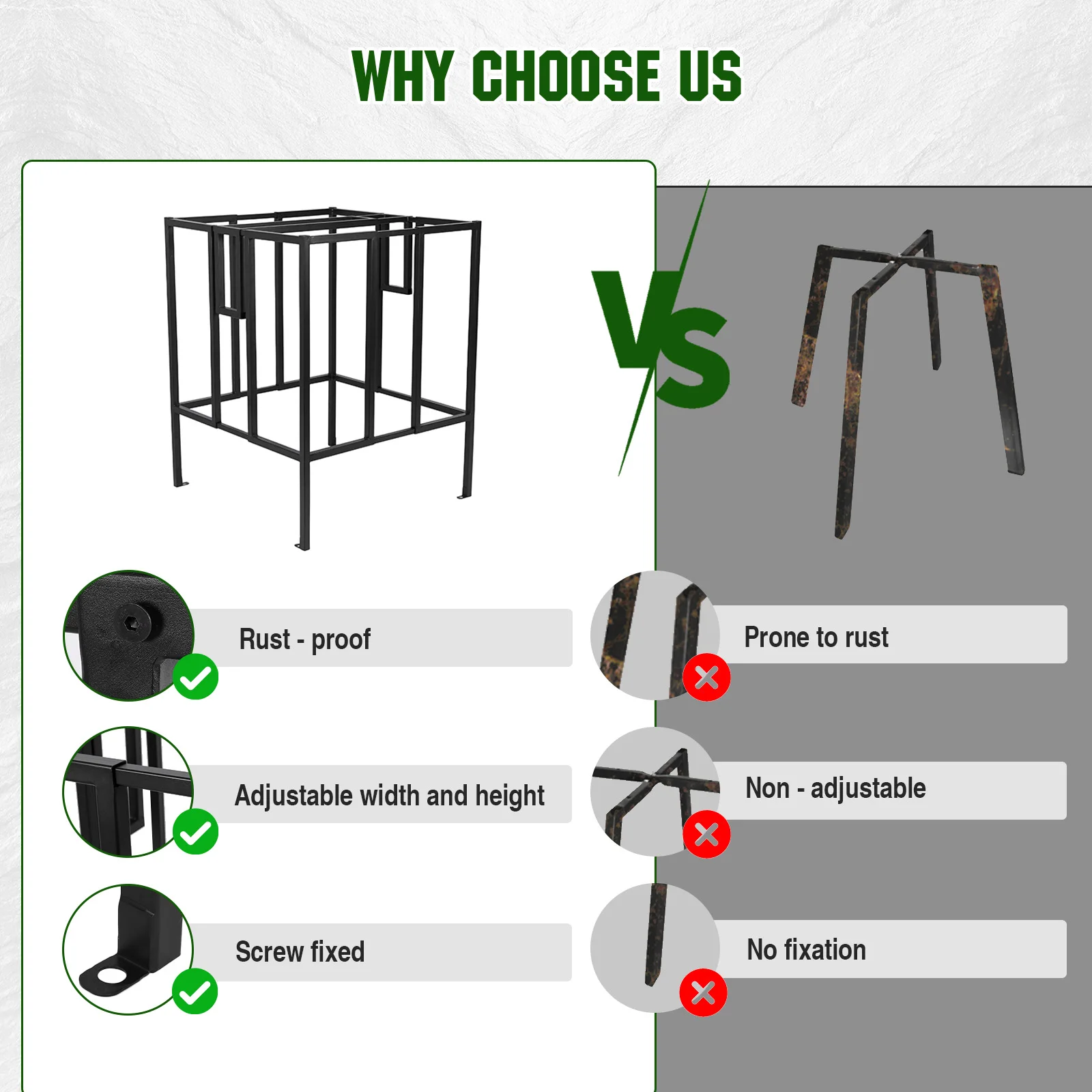 

AC Secure Cage Adjustable Height and Width AC Cage Fence with Anti-Theft Screws