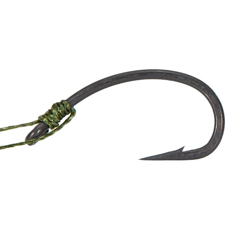 y1gd Carp Fishing Hair Rigs Braided Thread Leader Line Extender Bait Stoppers Curved