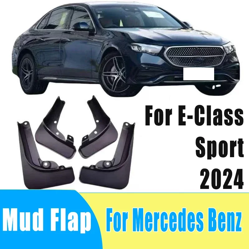 

4pcs Auto Mudguard Waterproof Prevent Mud Splashing Car Mud Flap Fender Trim Accessories For Mercedes-Benz E-Class Sport 2024