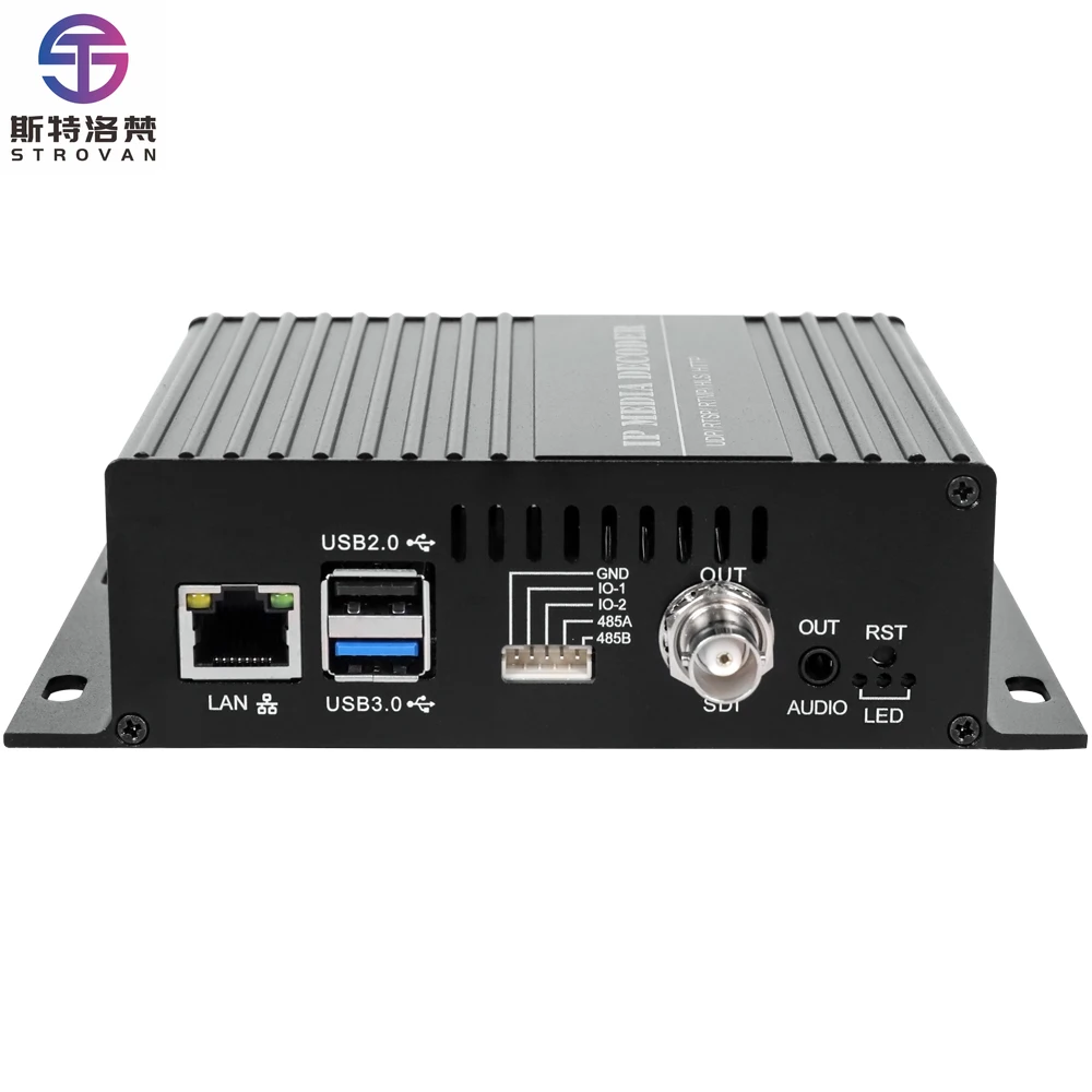 H.265 H.264 IP to SDI Video Streaming Decoder SRT IP  Decoder for Decoding P2P RTSP UDP M3U8 HLS SRT