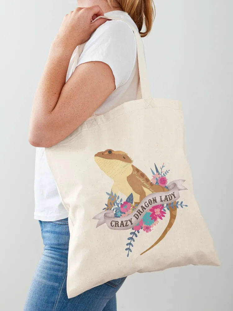 

Crazy Dragon Lady Tote Bag Cloth bags tote bag custom custom canvas bag Gift