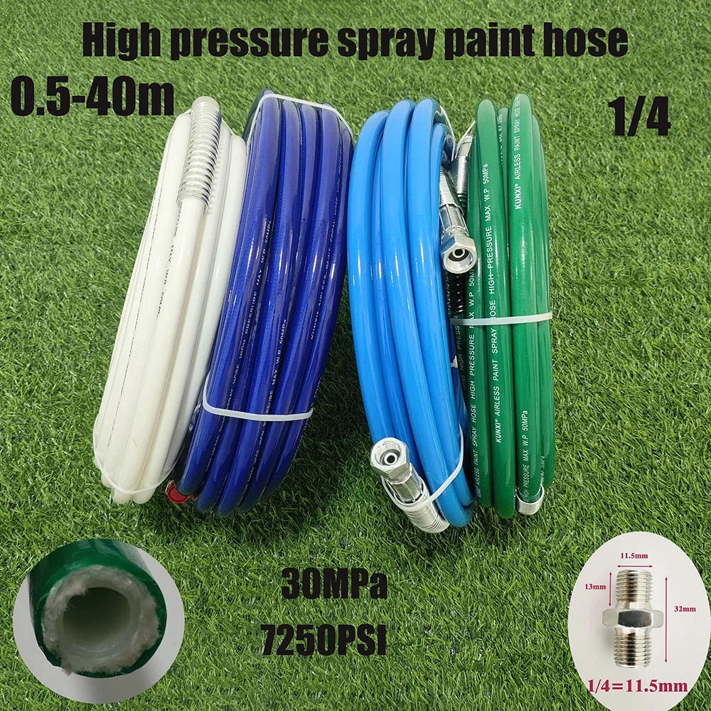 Airless Spray Paint Hose High Pressure Fiber Tube 50MPa 7250PSI Spray Paint Hose BSP1/4 