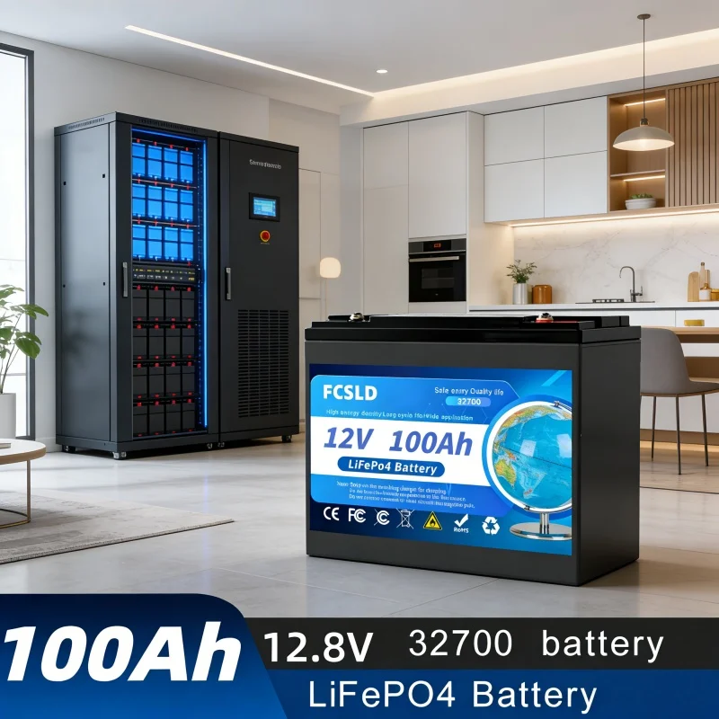 

New LiFePO4 100Ah 12V, Lithium Battery Capacity Built-in 200A BMS 6000 Deep Cycles Perfect for Camping Solar Home Backup