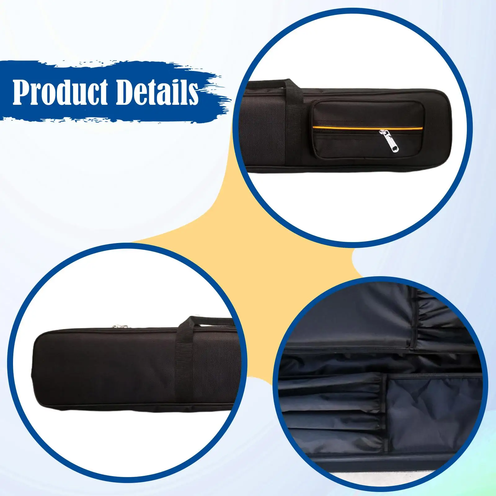 

1/2 Club Bag Flute Carrying Bag Practical Oxford Cloth Polyester Wear Resistant Versatile Carrying Gift Handheld Shoulder Bag