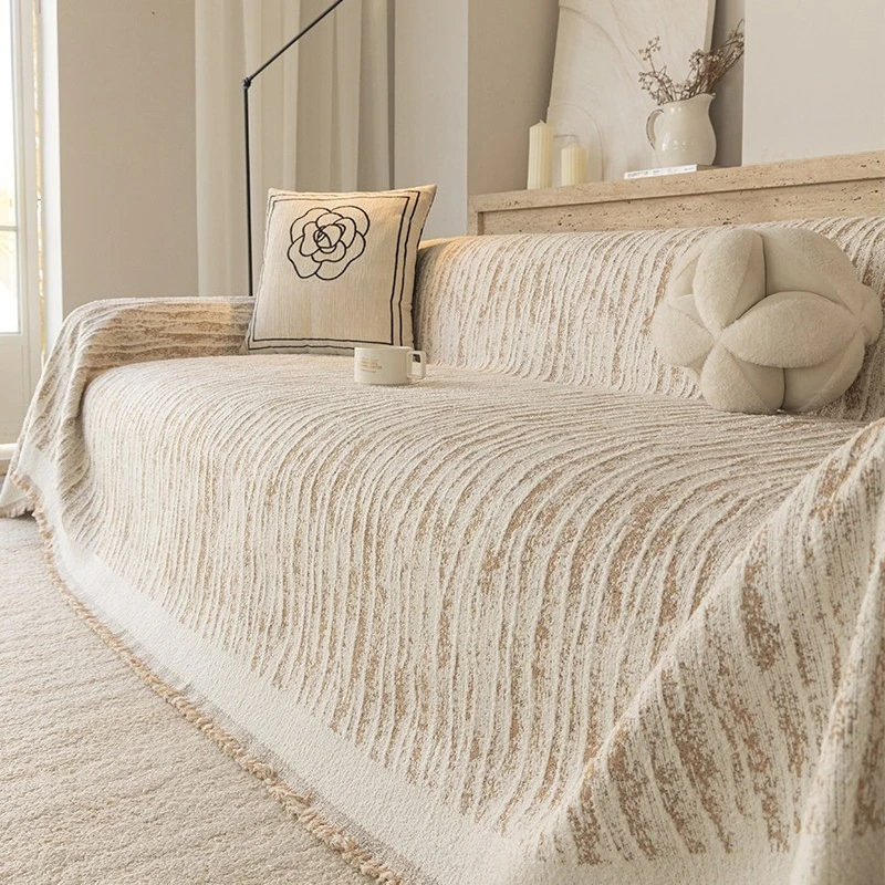 New Chenille Sofa Throw, All-season & Warm Thickened Design For Autumn Winter, Non-slip Full Wrap Sofa Slipcover