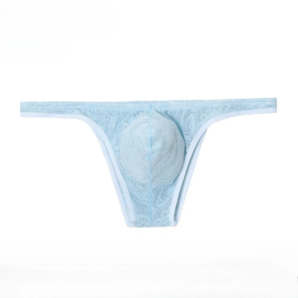 

Men's Bulge Lace Mesh Bikini Briefs Breathable Low-Rise Comfort Underwear Breathable Comfortable Sissy sexy Quick Dry Underpants