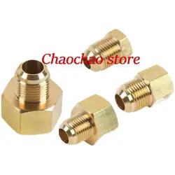 1pc Air Conditioning Copper Tube Female-Male sae Flare Thread Tube Adapter 1/4 3/8 1/2 5/8 3/4 Reducer Joint Brass Pipe fitting