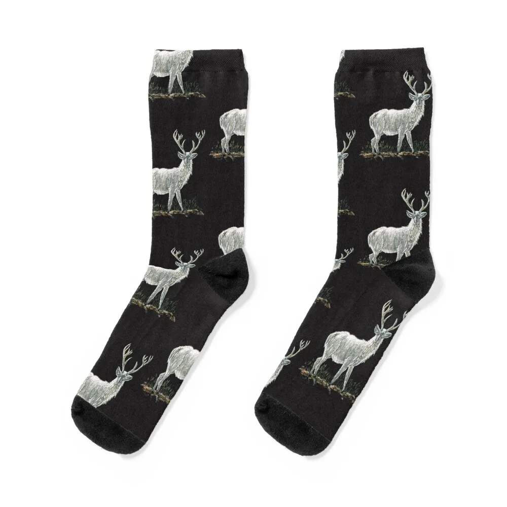 

Albino Stag Socks with print gym Soccer ankle Socks For Women Men's