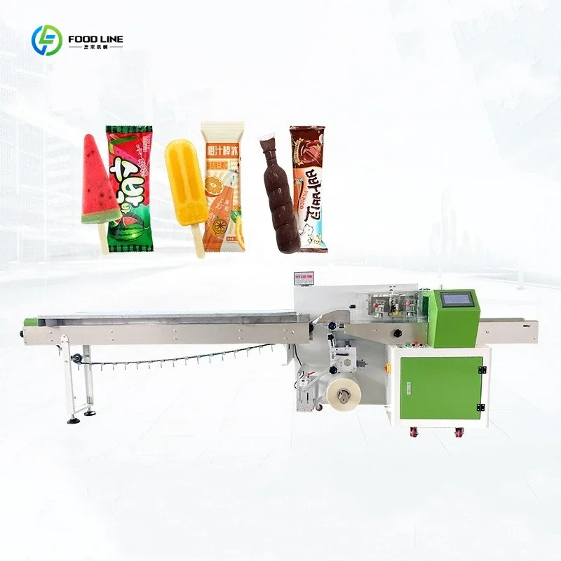 High Speed Flow Pack Soft Hard Lollipop Pillow Small Wrapping Packaging Machinery Candy Horizontal Packing Machine FL Customized