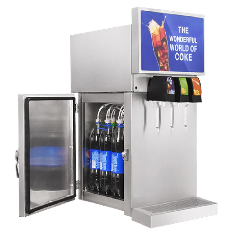 

Coke Machine Commercial Three-valve Four-valve Hamburg Store Small Self-service Bottled Carbonated Beverage Cup Divider