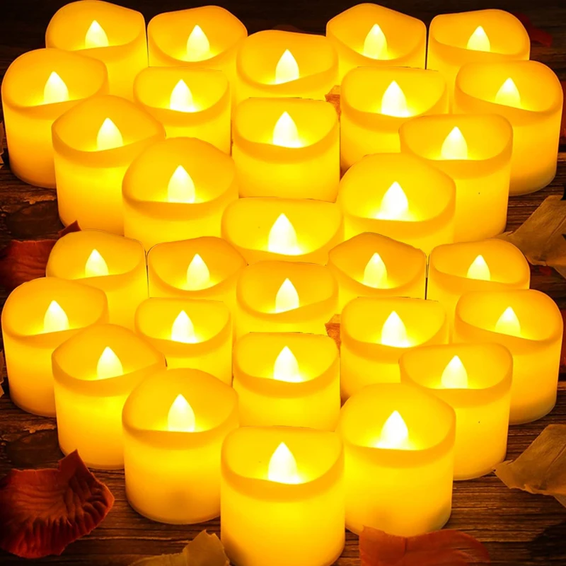 

24/1pcs Flameless LED Electronic Candle Battery Powered Candle Light Birthday Party Decor Candle Lights Christmas Wedding Decor