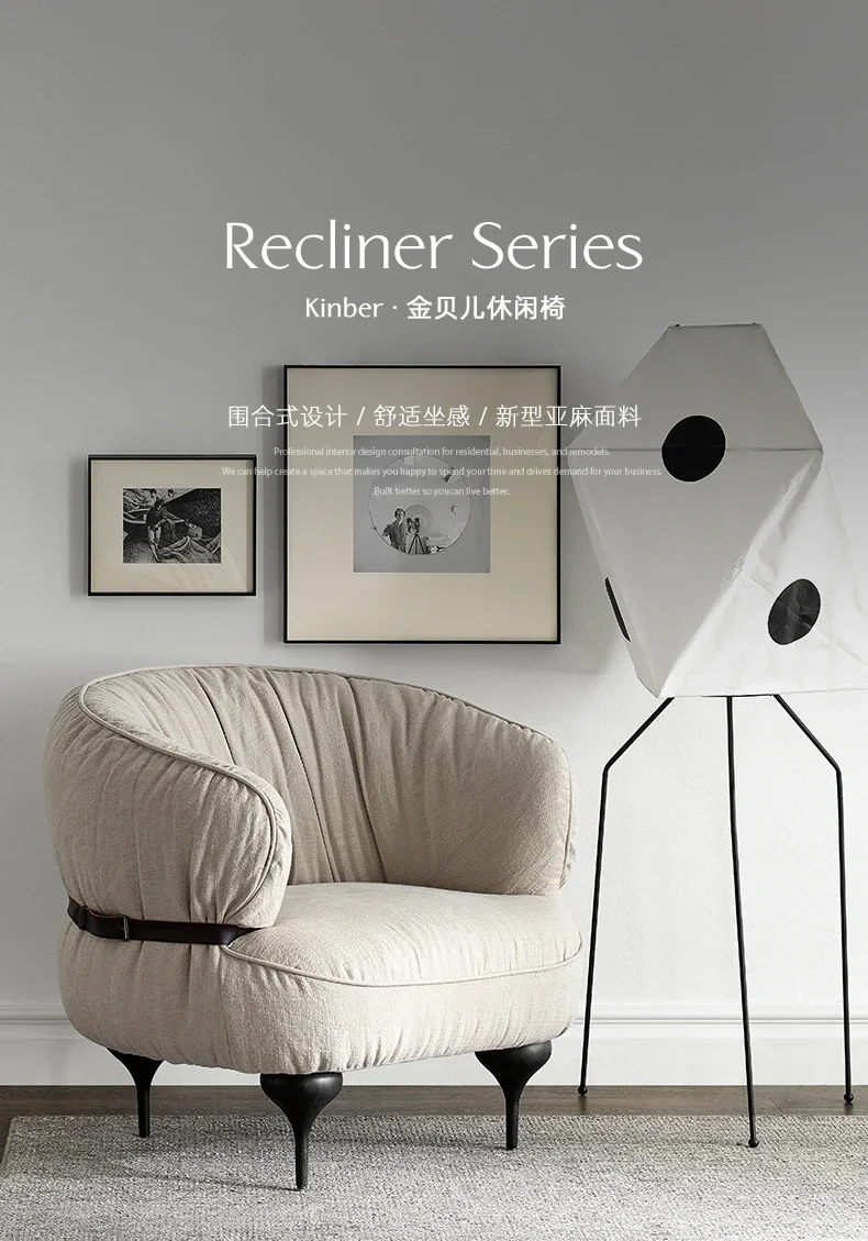 Leinencouch, einzeln geschlossen, moderner Break Kinber Chair Designer